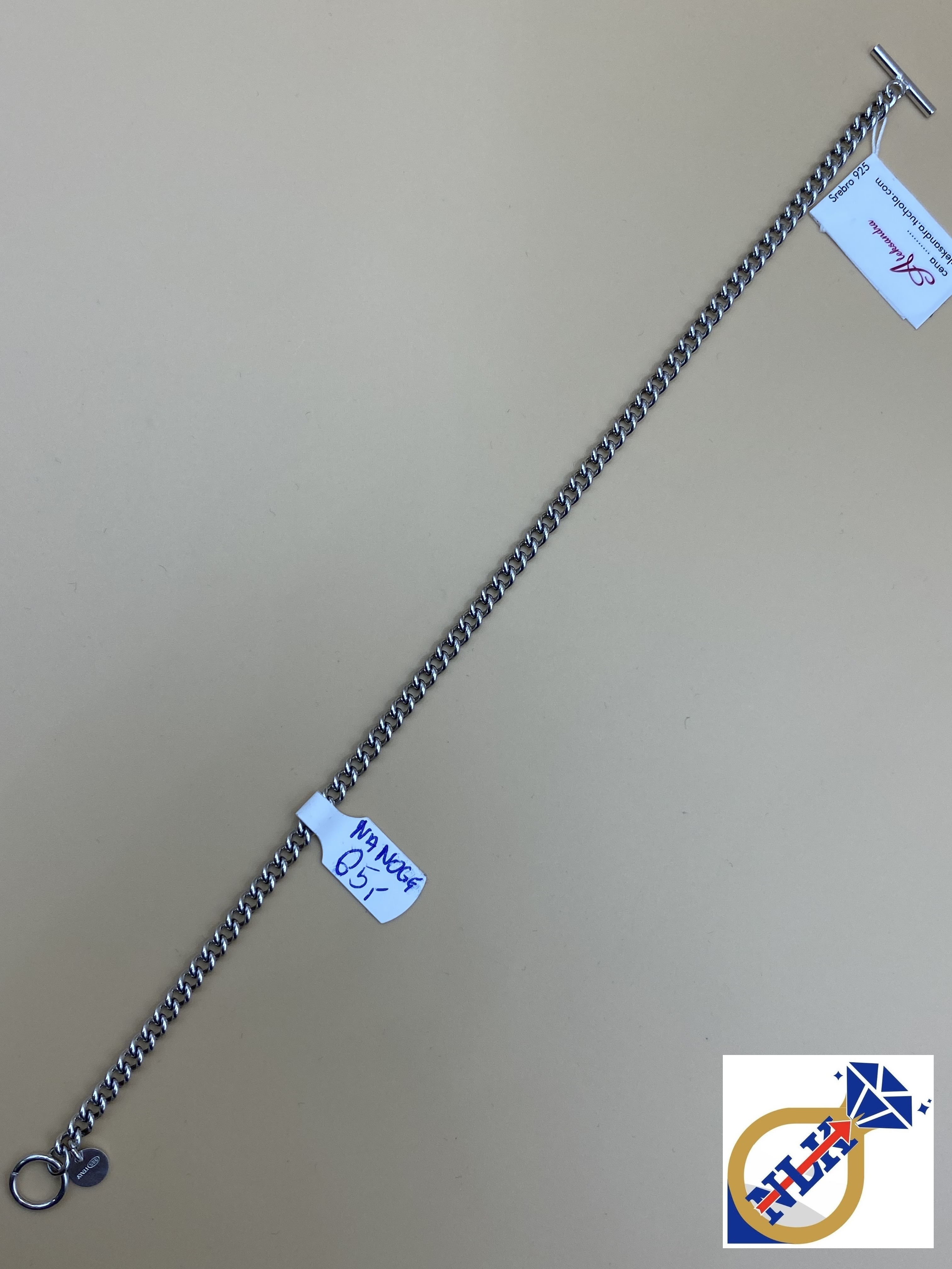 Srebrna Bransoletka Na Kostkę Próby 925 G20350