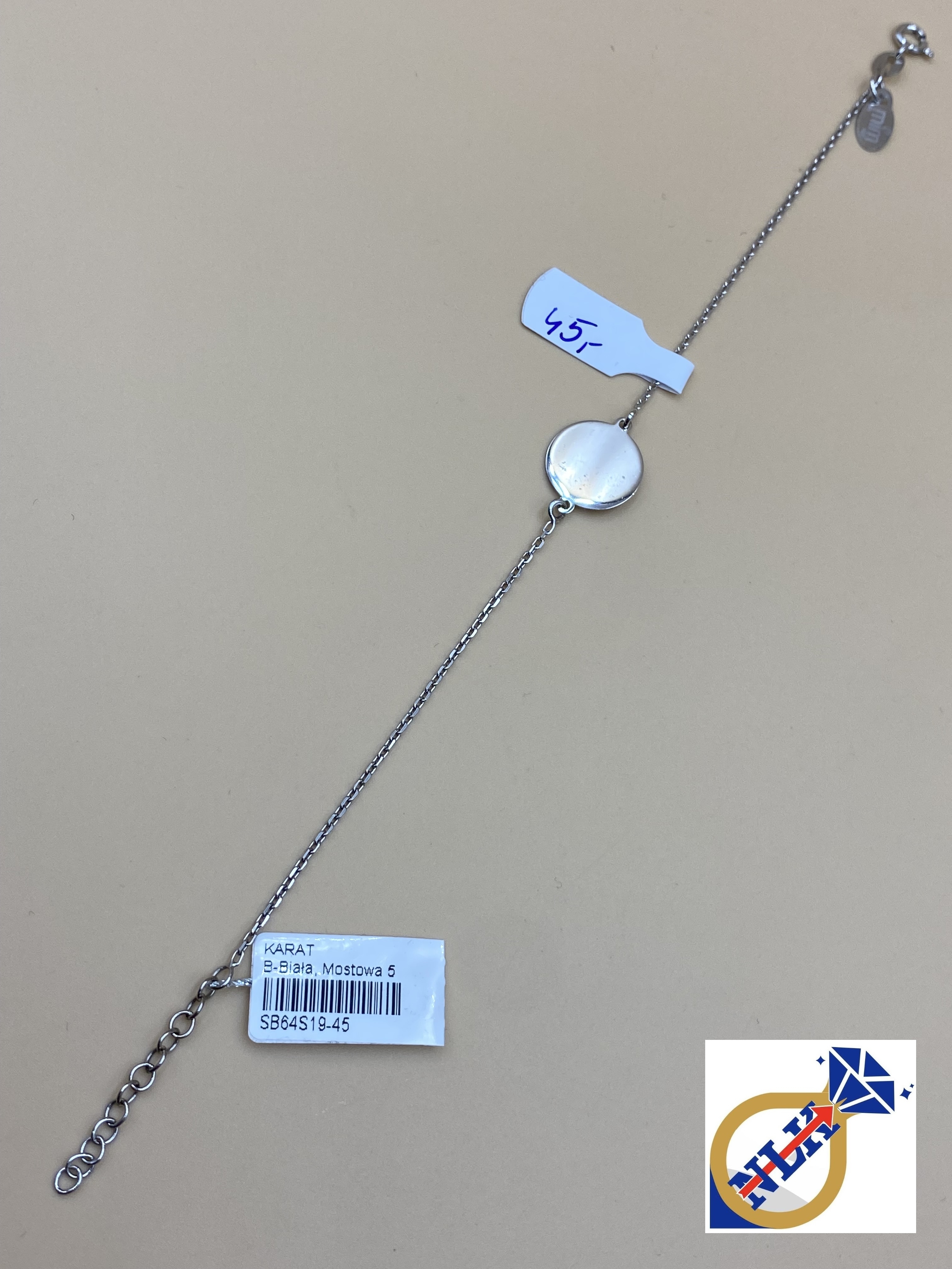 Piękna Srebrna Bransoletka próby 925 G20403