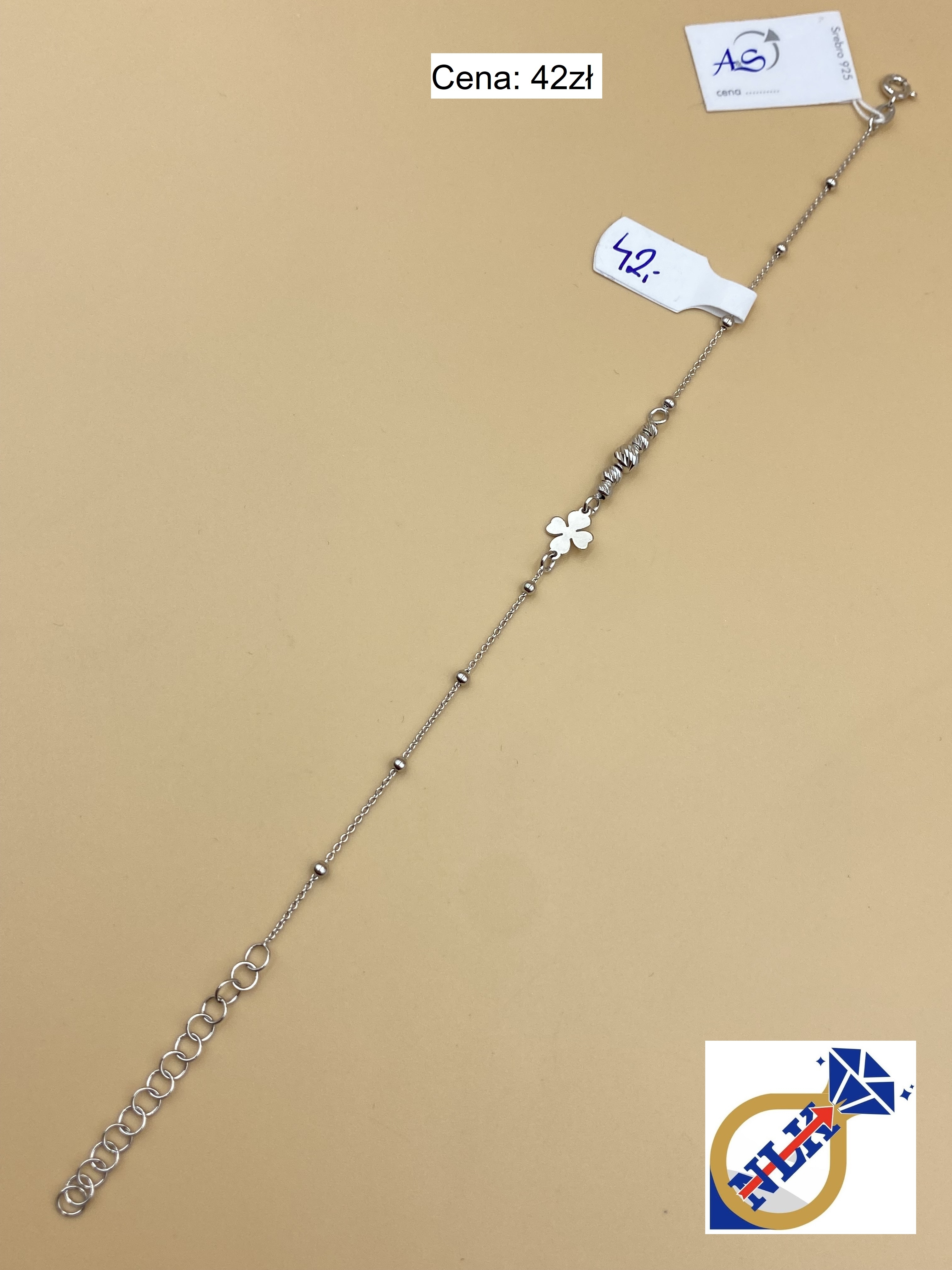 Piękna Srebrna Bransoletka próby 925 G20327